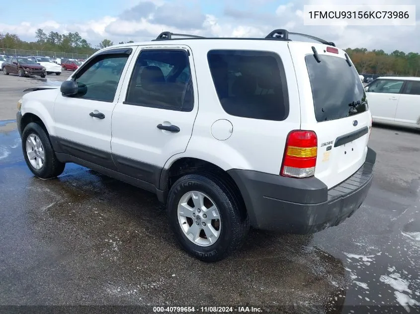 2006 Ford Escape Xlt/Xlt Sport VIN: 1FMCU93156KC73986 Lot: 40799654