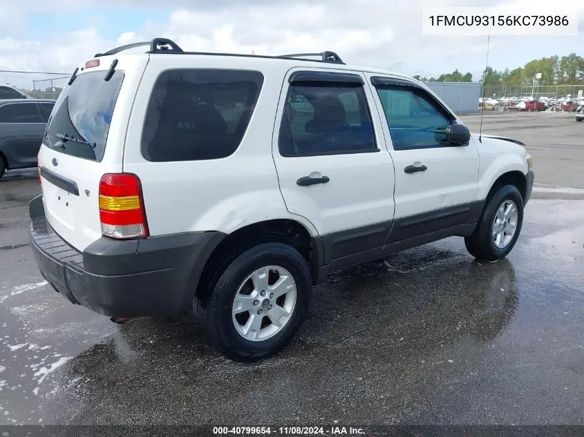 2006 Ford Escape Xlt/Xlt Sport VIN: 1FMCU93156KC73986 Lot: 40799654