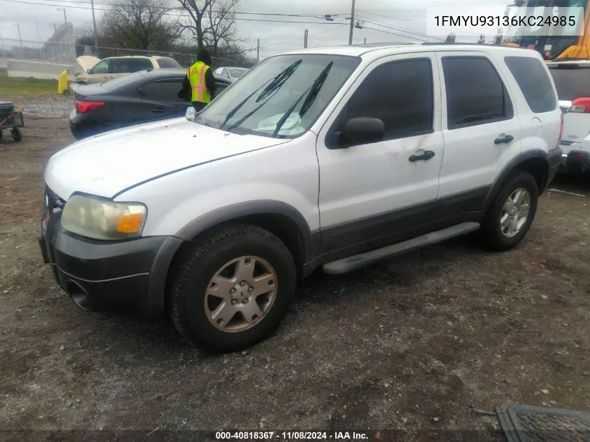 2006 Ford Escape Xlt/Xlt Sport VIN: 1FMYU93136KC24985 Lot: 40818367