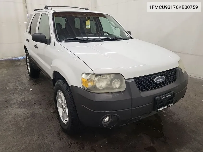 2006 Ford Escape Xlt/Xlt Sport VIN: 1FMCU93176KB00759 Lot: 40826318