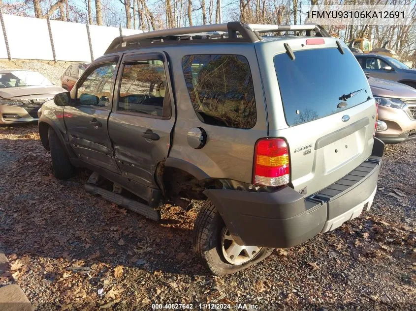 2006 Ford Escape Xlt/Xlt Sport VIN: 1FMYU93106KA12691 Lot: 40827642