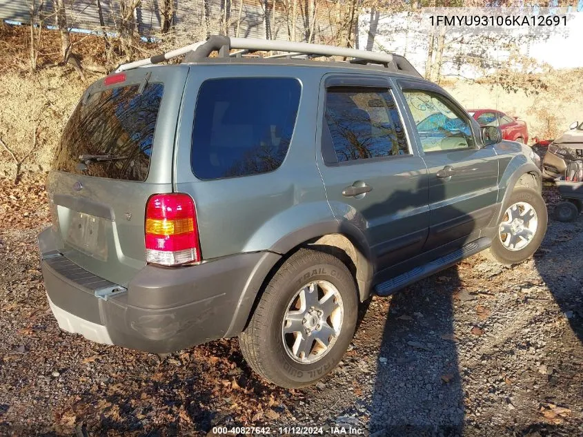 2006 Ford Escape Xlt/Xlt Sport VIN: 1FMYU93106KA12691 Lot: 40827642