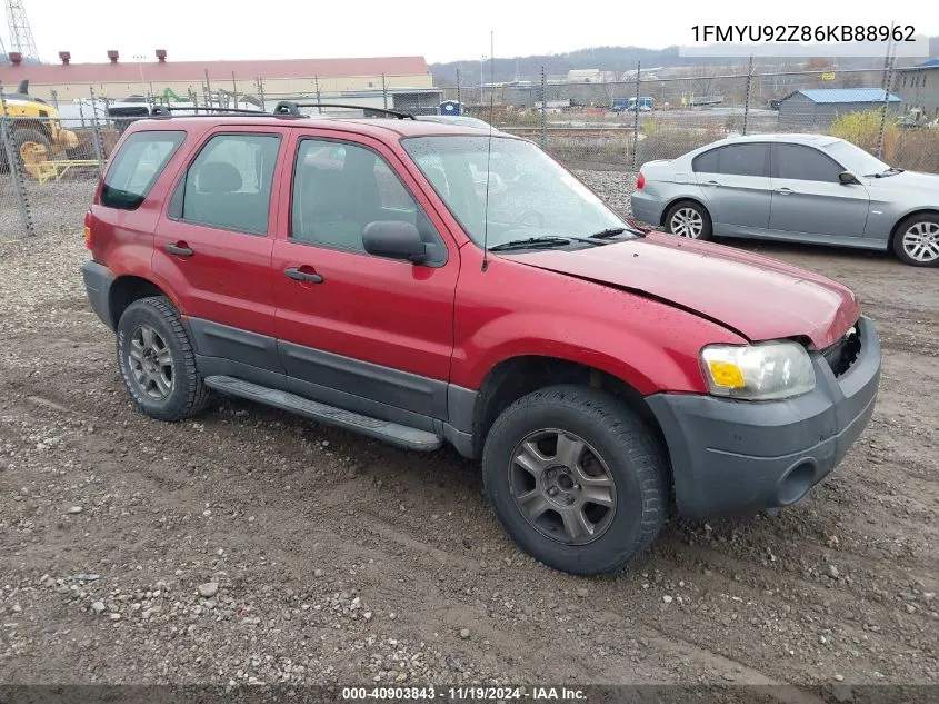 2006 Ford Escape Xls/Xls Manual VIN: 1FMYU92Z86KB88962 Lot: 40903843