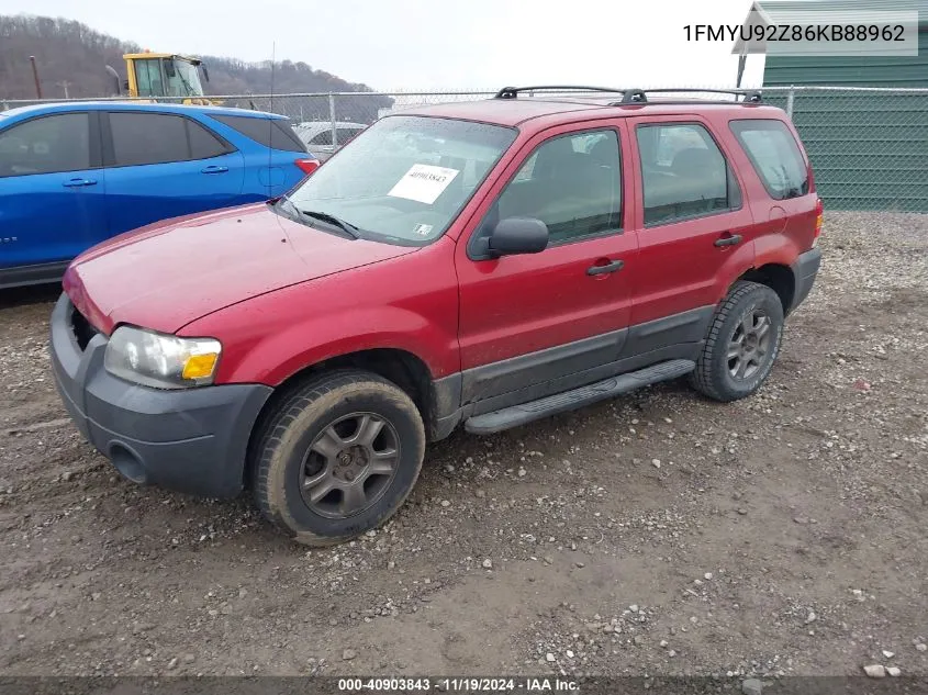 2006 Ford Escape Xls/Xls Manual VIN: 1FMYU92Z86KB88962 Lot: 40903843