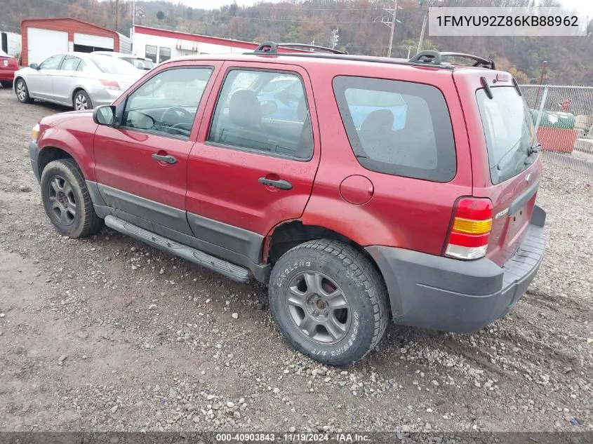 2006 Ford Escape Xls/Xls Manual VIN: 1FMYU92Z86KB88962 Lot: 40903843