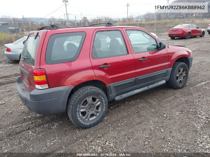 2006 Ford Escape Xls/Xls Manual VIN: 1FMYU92Z86KB88962 Lot: 40903843