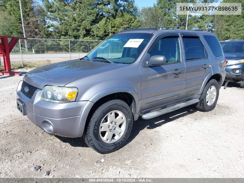 1FMYU93177KB98635 2007 Ford Escape Xlt/Xlt Sport