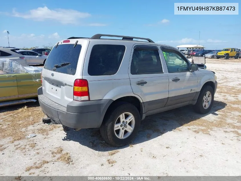 2007 Ford Escape Hybrid VIN: 1FMYU49H87KB87473 Lot: 40658650