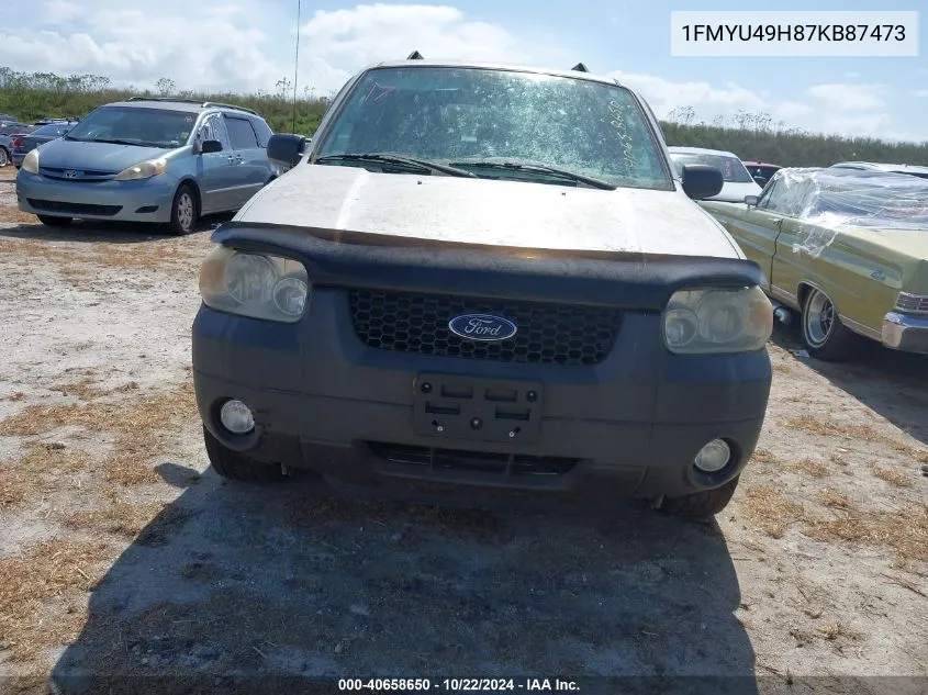 2007 Ford Escape Hybrid VIN: 1FMYU49H87KB87473 Lot: 40658650