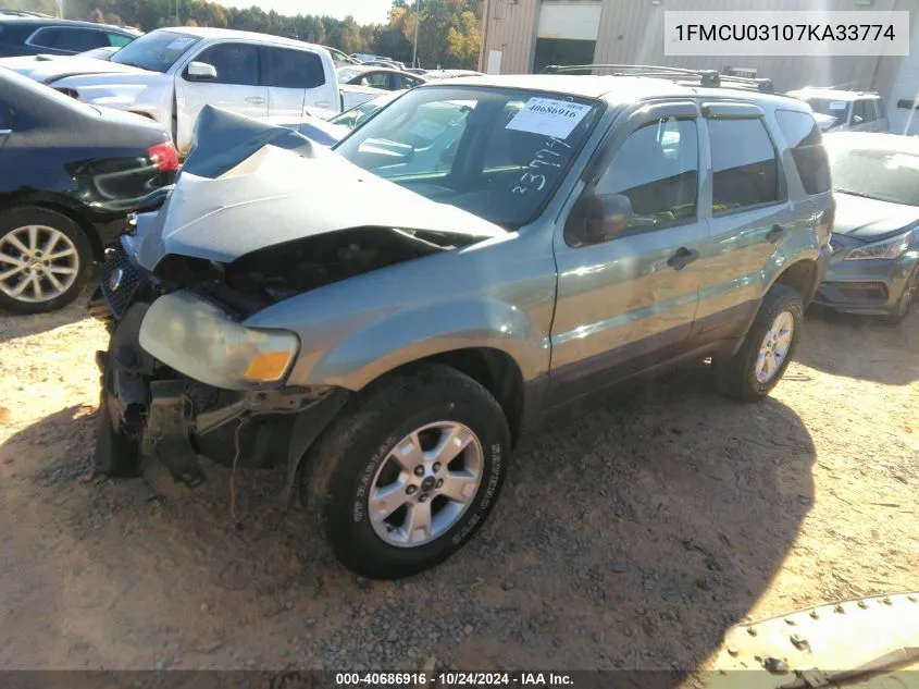 2007 Ford Escape Xlt/Xlt Sport VIN: 1FMCU03107KA33774 Lot: 40686916