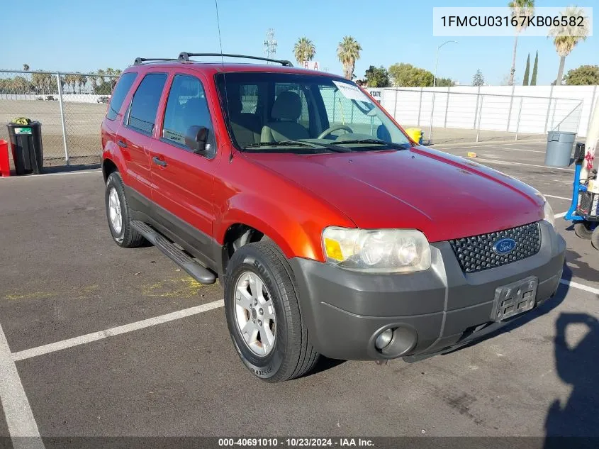 2007 Ford Escape Xlt/Xlt Sport VIN: 1FMCU03167KB06582 Lot: 40691010