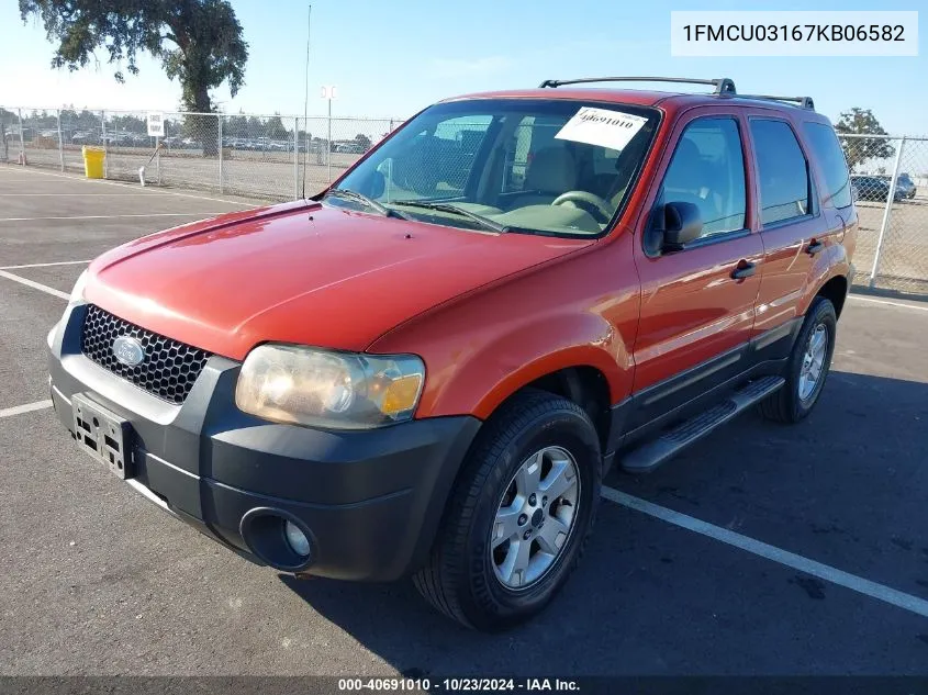 2007 Ford Escape Xlt/Xlt Sport VIN: 1FMCU03167KB06582 Lot: 40691010