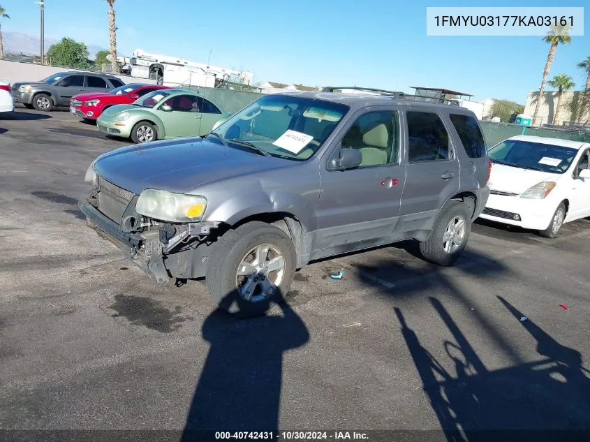 2007 Ford Escape Xlt/Xlt Sport VIN: 1FMYU03177KA03161 Lot: 40742431