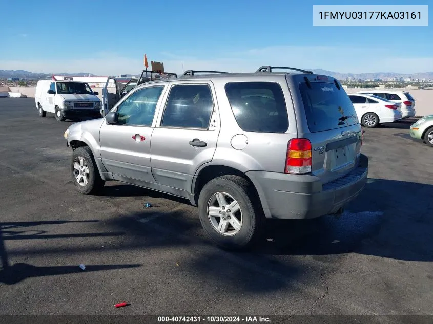 2007 Ford Escape Xlt/Xlt Sport VIN: 1FMYU03177KA03161 Lot: 40742431