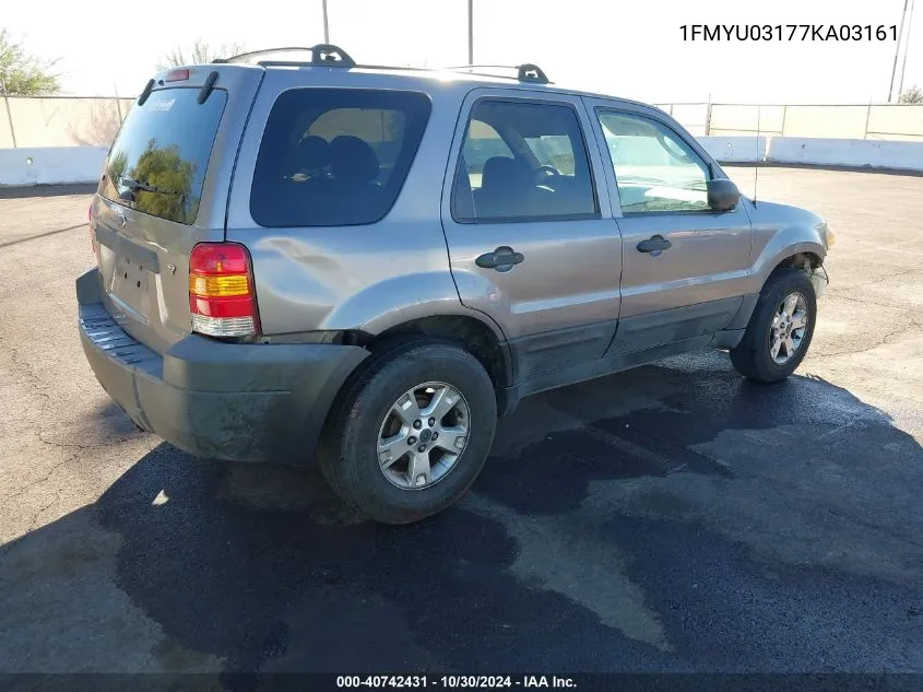 2007 Ford Escape Xlt/Xlt Sport VIN: 1FMYU03177KA03161 Lot: 40742431