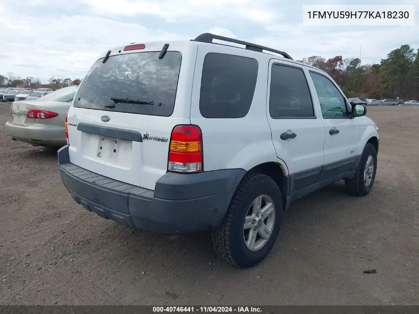 1FMYU59H77KA18230 2007 Ford Escape Hybrid