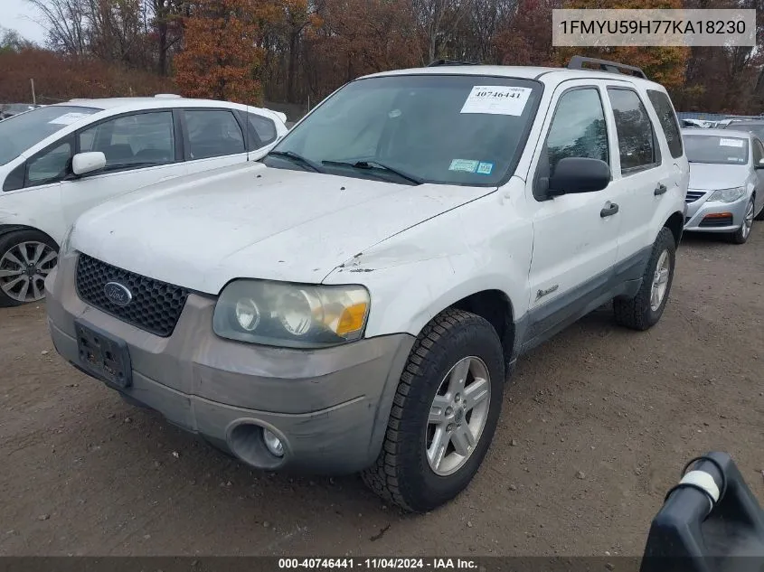 1FMYU59H77KA18230 2007 Ford Escape Hybrid