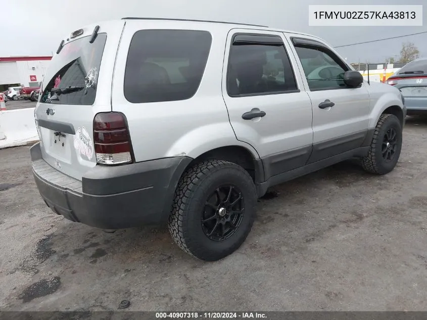 2007 Ford Escape Xls/Xls Manual VIN: 1FMYU02Z57KA43813 Lot: 40907318