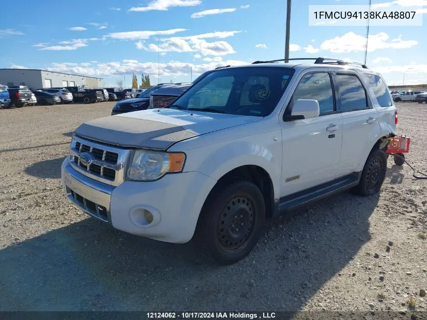 1FMCU94138KA48807 2008 Ford Escape Limited