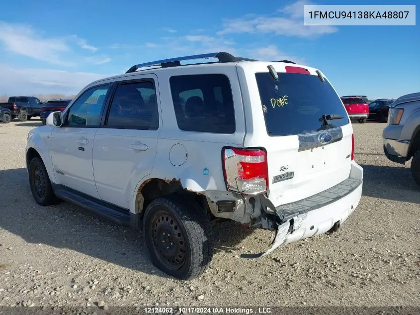 1FMCU94138KA48807 2008 Ford Escape Limited