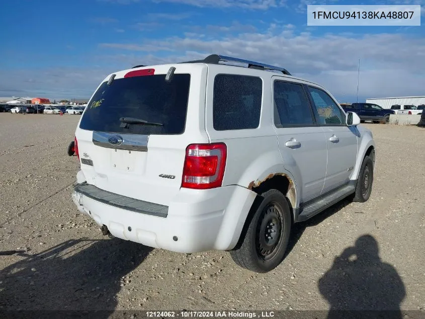 1FMCU94138KA48807 2008 Ford Escape Limited