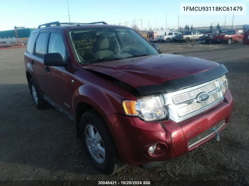 2008 Ford Escape Xlt VIN: 1FMCU93118KC61479 Lot: 30048421