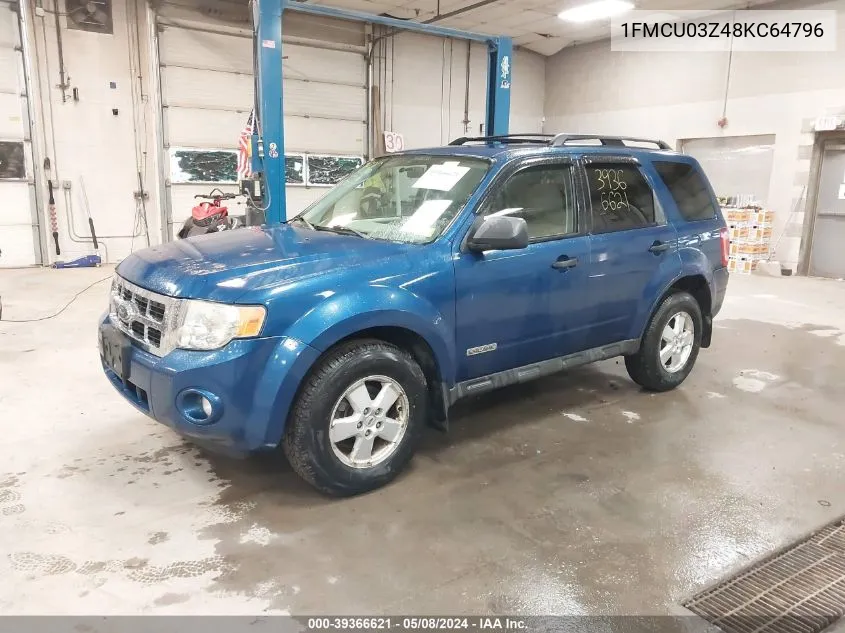 2008 Ford Escape Xlt VIN: 1FMCU03Z48KC64796 Lot: 39366621