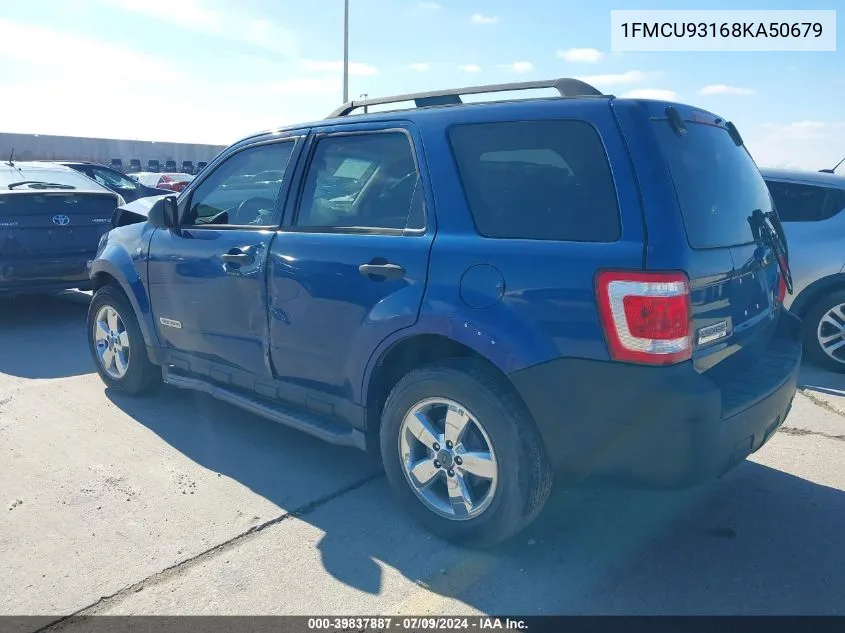 2008 Ford Escape Xlt VIN: 1FMCU93168KA50679 Lot: 39837887