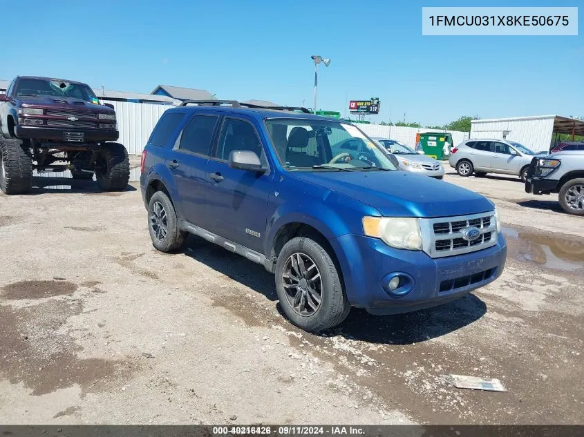 2008 Ford Escape Xlt VIN: 1FMCU031X8KE50675 Lot: 40216426