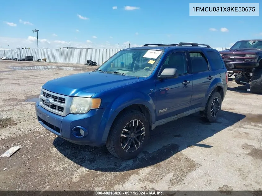 2008 Ford Escape Xlt VIN: 1FMCU031X8KE50675 Lot: 40216426