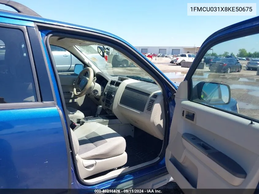 2008 Ford Escape Xlt VIN: 1FMCU031X8KE50675 Lot: 40216426