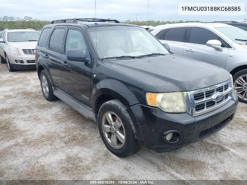 2008 Ford Escape Xlt VIN: 1FMCU03188KC68585 Lot: 40515293