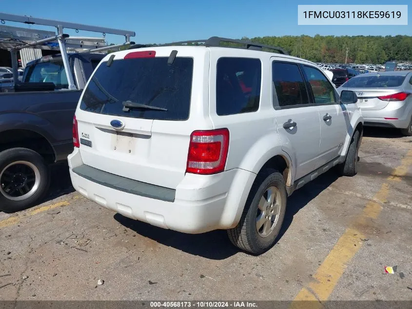 1FMCU03118KE59619 2008 Ford Escape Xlt