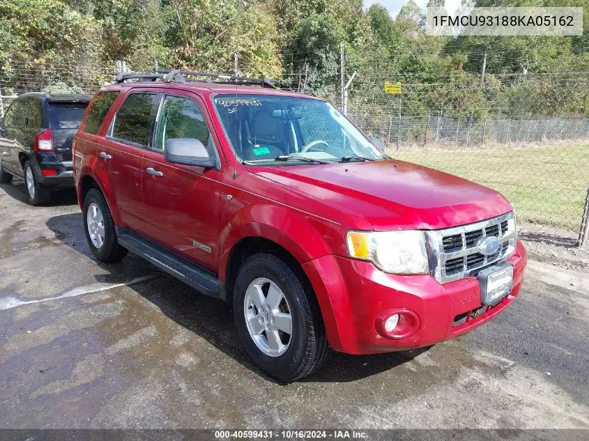 2008 Ford Escape Xlt VIN: 1FMCU93188KA05162 Lot: 40599431