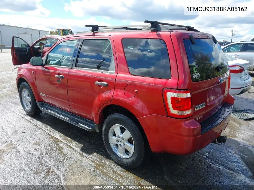 2008 Ford Escape Xlt VIN: 1FMCU93188KA05162 Lot: 40599431