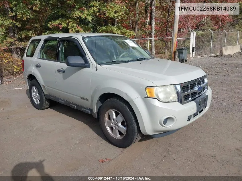 2008 Ford Escape Xls/Xls Manual VIN: 1FMCU02Z68KB14089 Lot: 40612447