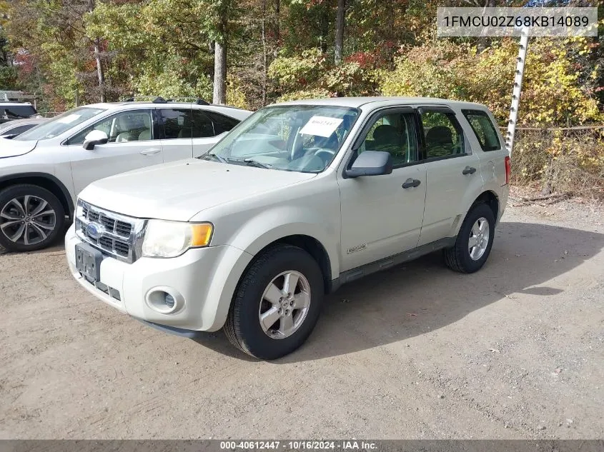 2008 Ford Escape Xls/Xls Manual VIN: 1FMCU02Z68KB14089 Lot: 40612447