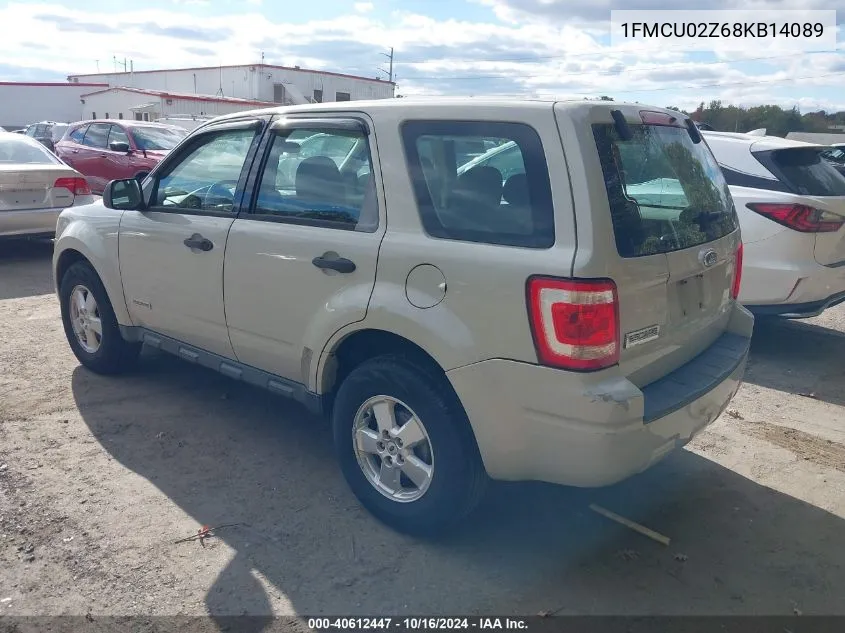 2008 Ford Escape Xls/Xls Manual VIN: 1FMCU02Z68KB14089 Lot: 40612447