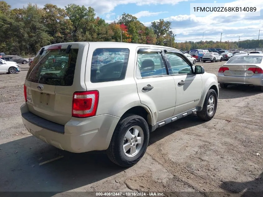 2008 Ford Escape Xls/Xls Manual VIN: 1FMCU02Z68KB14089 Lot: 40612447