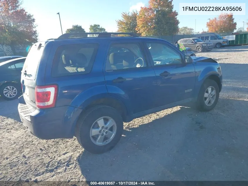 2008 Ford Escape Xls/Xls Manual VIN: 1FMCU02Z28KA95606 Lot: 40619057