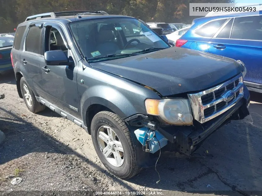 2008 Ford Escape Hybrid VIN: 1FMCU59H58KC05493 Lot: 40644874