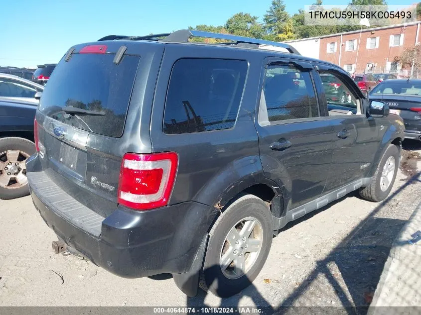 2008 Ford Escape Hybrid VIN: 1FMCU59H58KC05493 Lot: 40644874