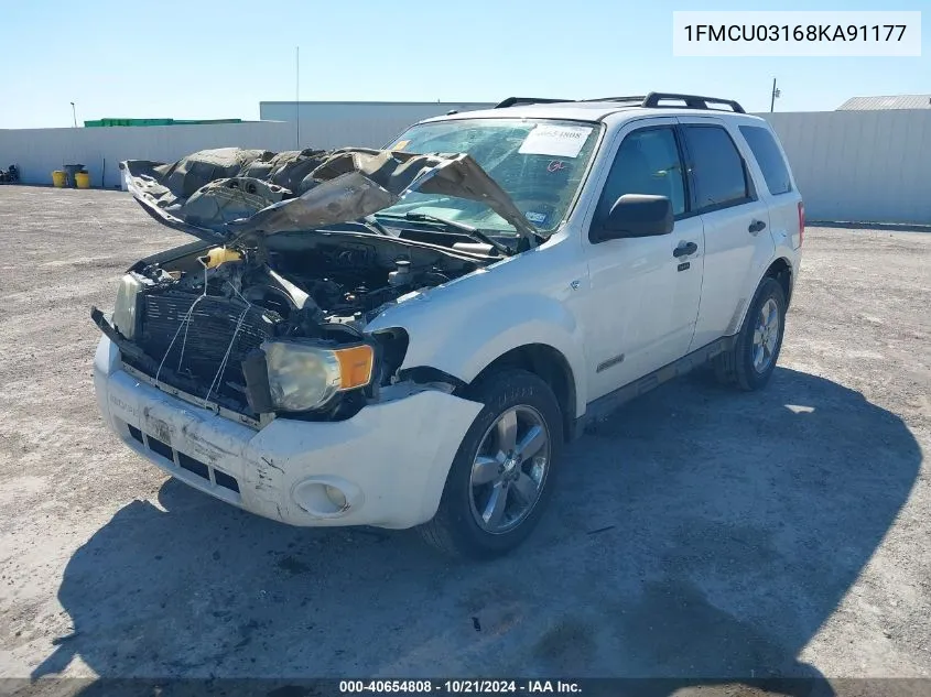 2008 Ford Escape Xlt VIN: 1FMCU03168KA91177 Lot: 40654808