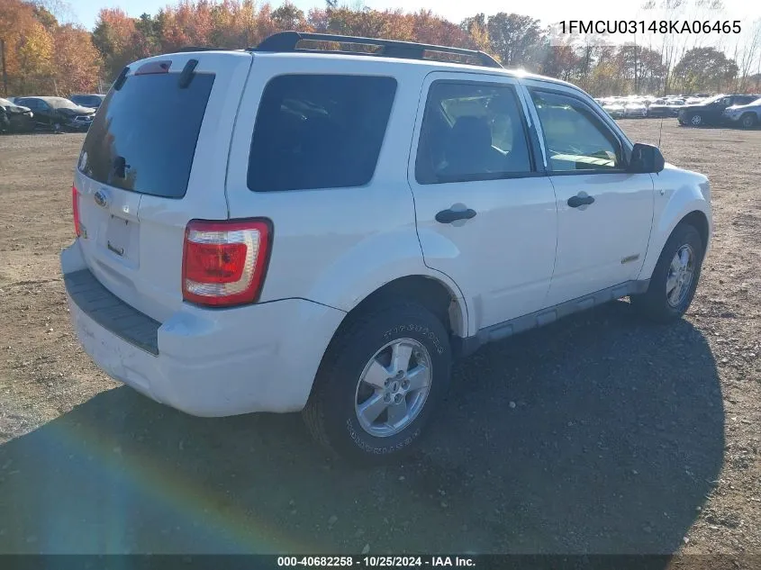 2008 Ford Escape Xlt VIN: 1FMCU03148KA06465 Lot: 40682258