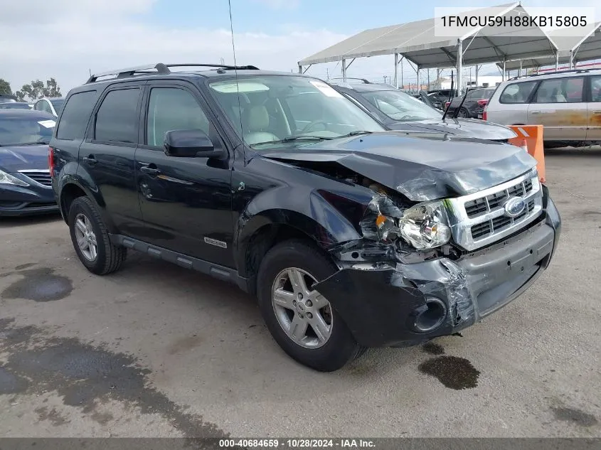 2008 Ford Escape Hybrid VIN: 1FMCU59H88KB15805 Lot: 40684659