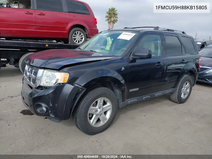 2008 Ford Escape Hybrid VIN: 1FMCU59H88KB15805 Lot: 40684659