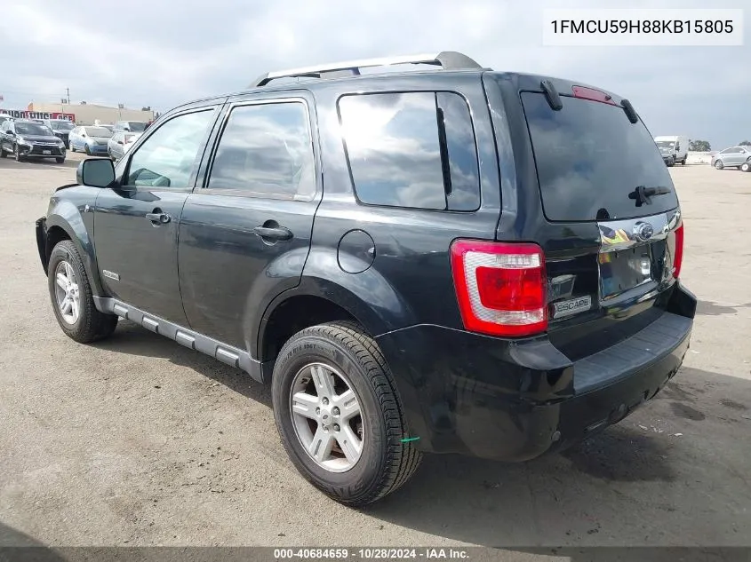 2008 Ford Escape Hybrid VIN: 1FMCU59H88KB15805 Lot: 40684659