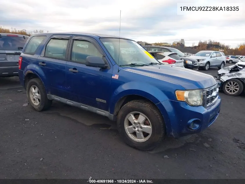 2008 Ford Escape Xls VIN: 1FMCU92Z28KA18335 Lot: 40691968