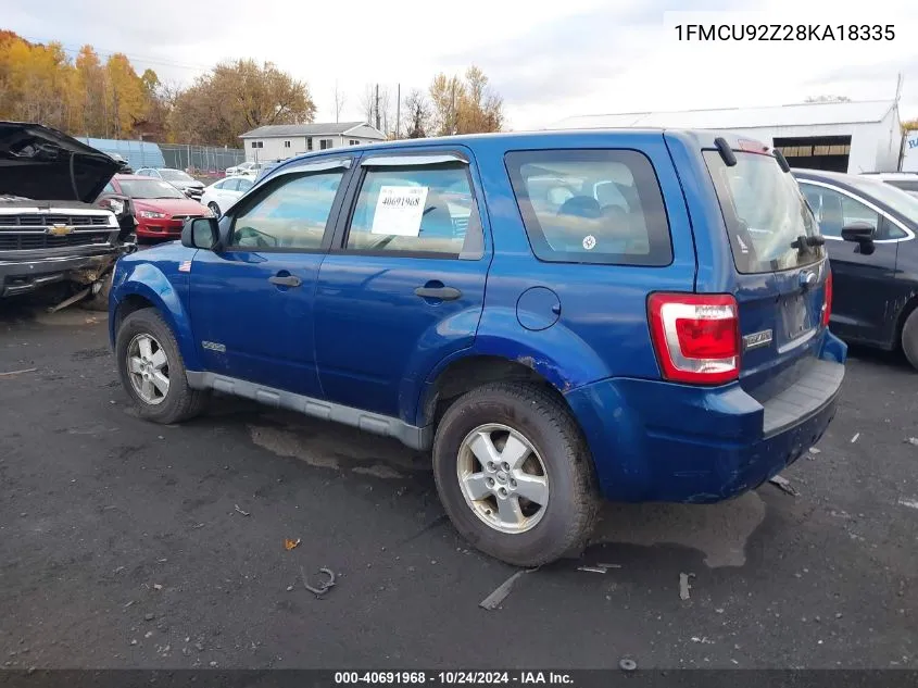 2008 Ford Escape Xls VIN: 1FMCU92Z28KA18335 Lot: 40691968