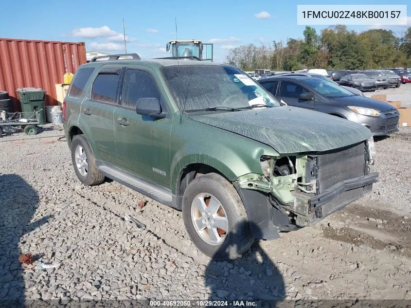 2008 Ford Escape Xls/Xls Manual VIN: 1FMCU02Z48KB00157 Lot: 40692050